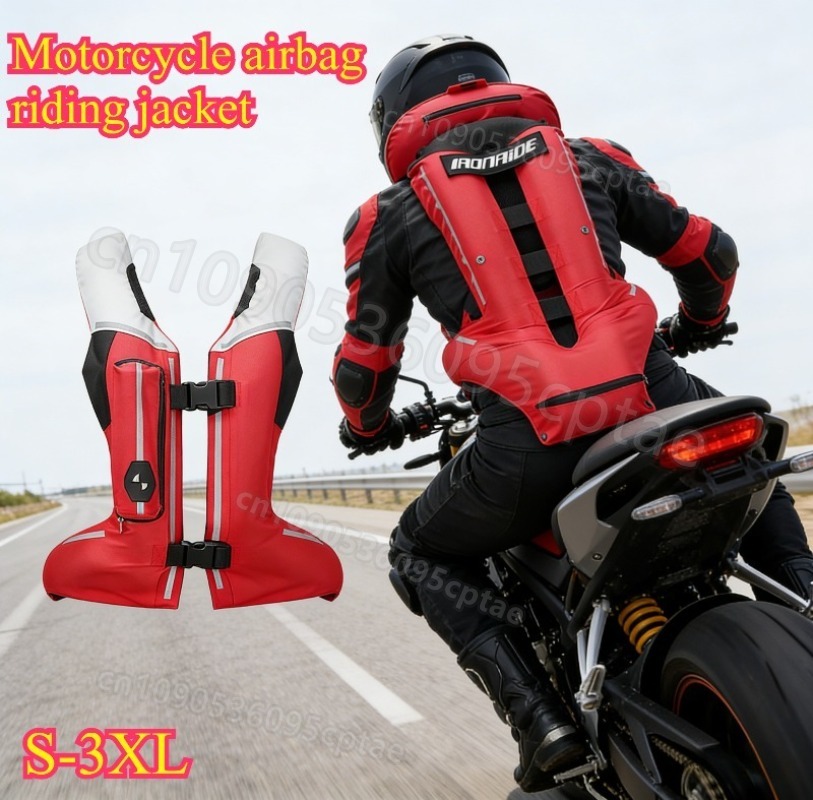 Motorcycle Gear With Airbag - Мотоциклетный жилет с воздушной подушкой, светоотражающий,